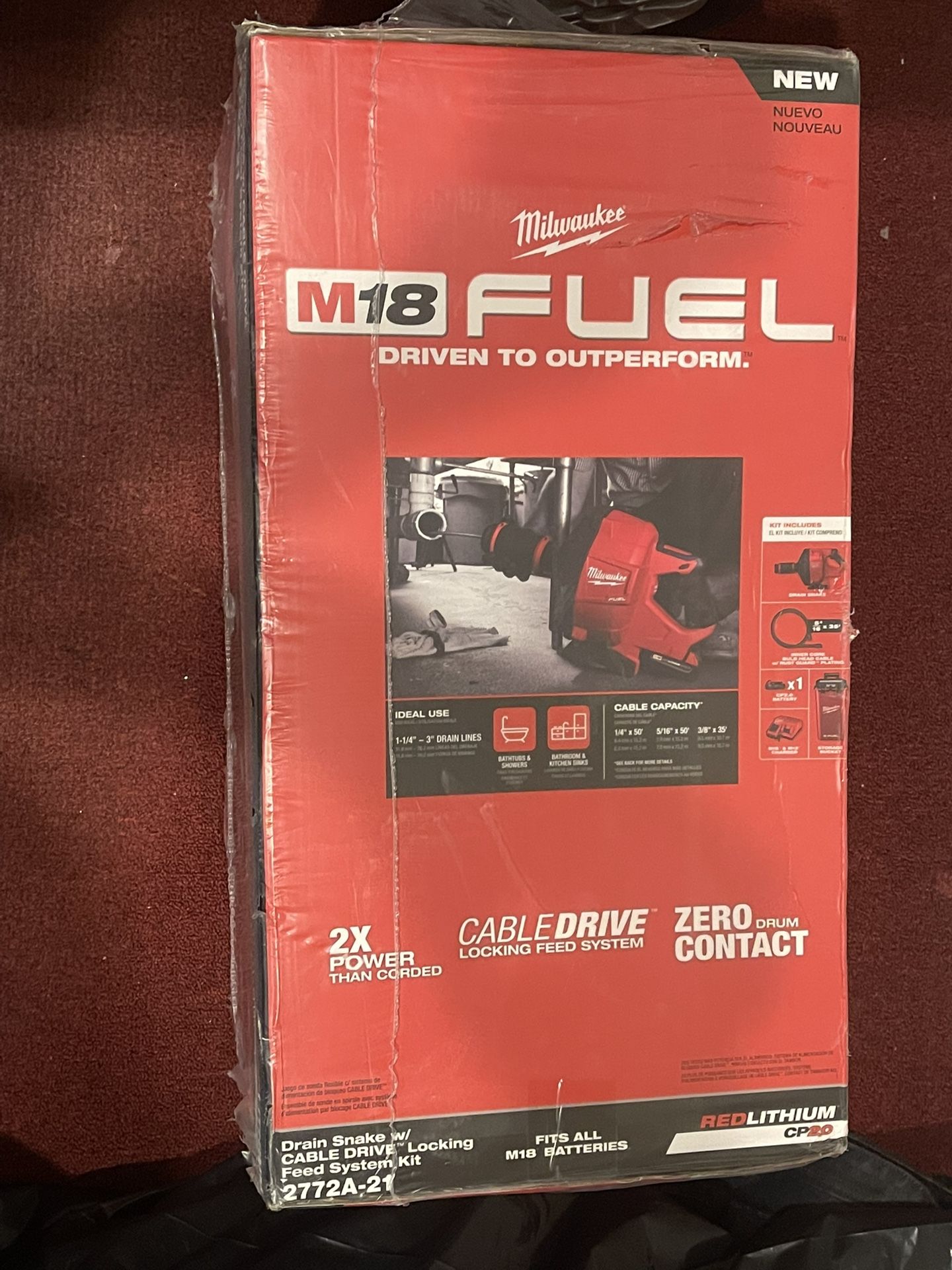 M18 Drain snake W/ Cable Drive