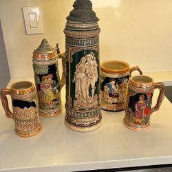 German Beer steins Vintage 