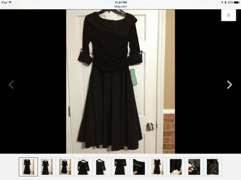 Beautiful new size 8 Jessica Howard formal black tea length dress