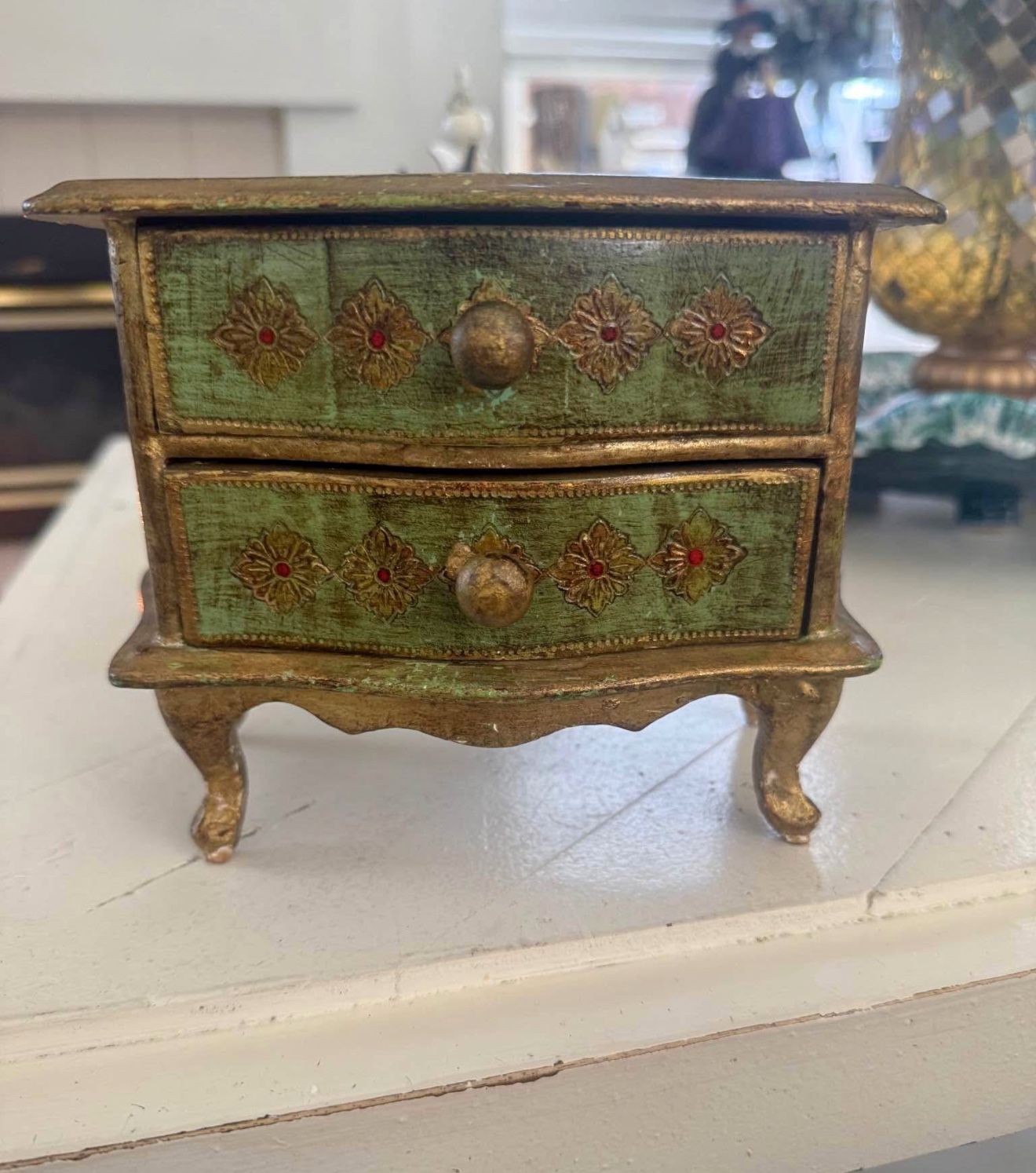 Vintage Florentine trinket/ jewelry box