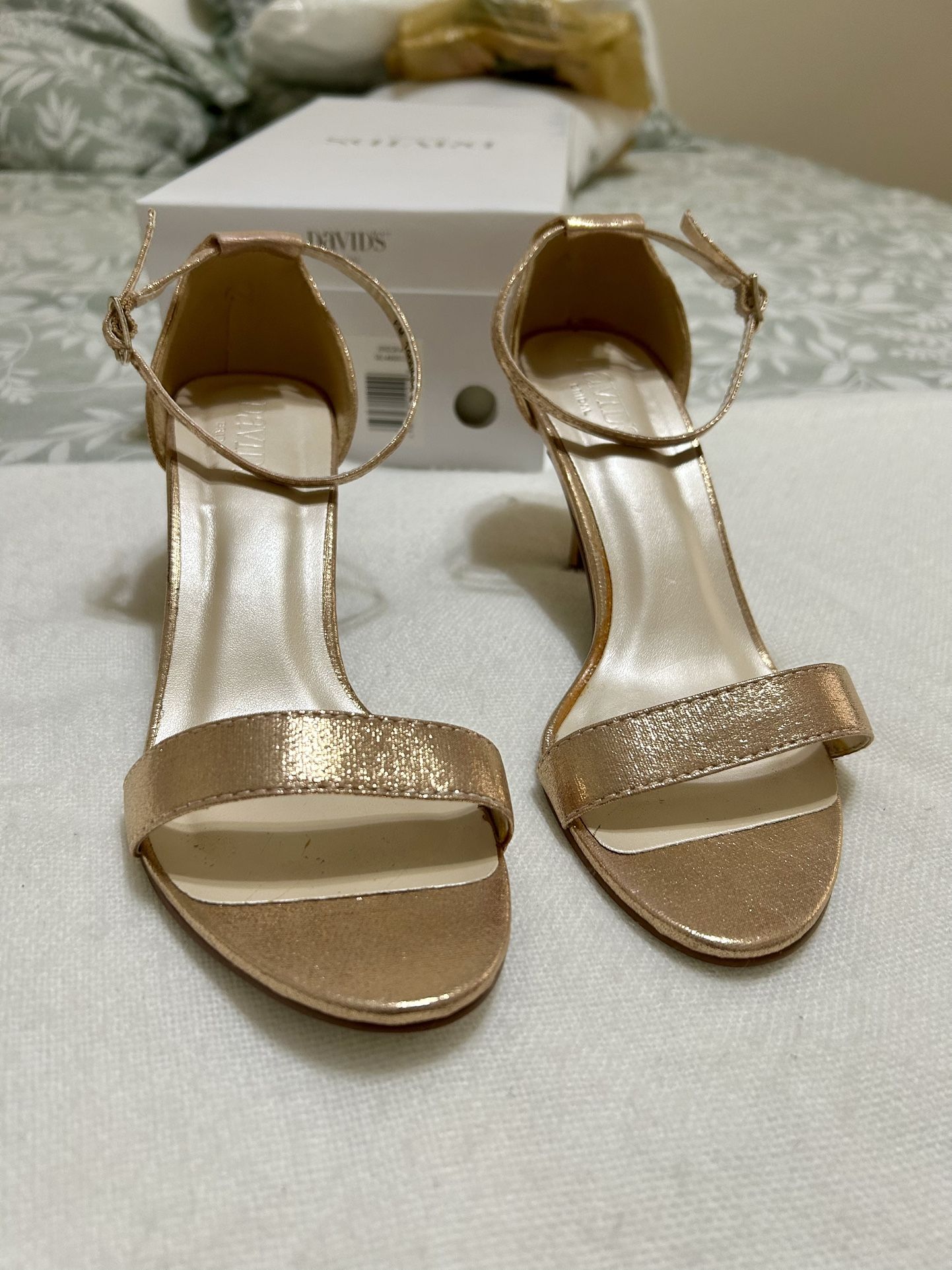 David’s Bridal Rose Gold Heels