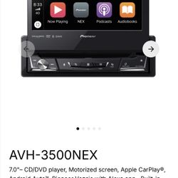 Pioneer AVH-3500 NEX Features  Single-Din Motorized screen with 7.0" Apple CarPlay® (Wired) Android Auto™ (Wired) Pioneer Vozsis with Alexa app Sirius