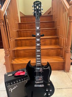 Epiphone SG Standard w/ Fender Champion 20 Amp