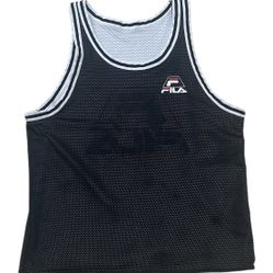 Vintage Fila Reversible Jersey Men’s XXL Black White Big Logo Sleeveless 90’s