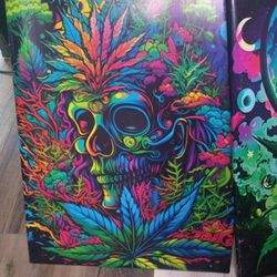 2 Clow In The Dark Pictures For Wall 2 1/2 Ft  X 1 1/2 Ft 