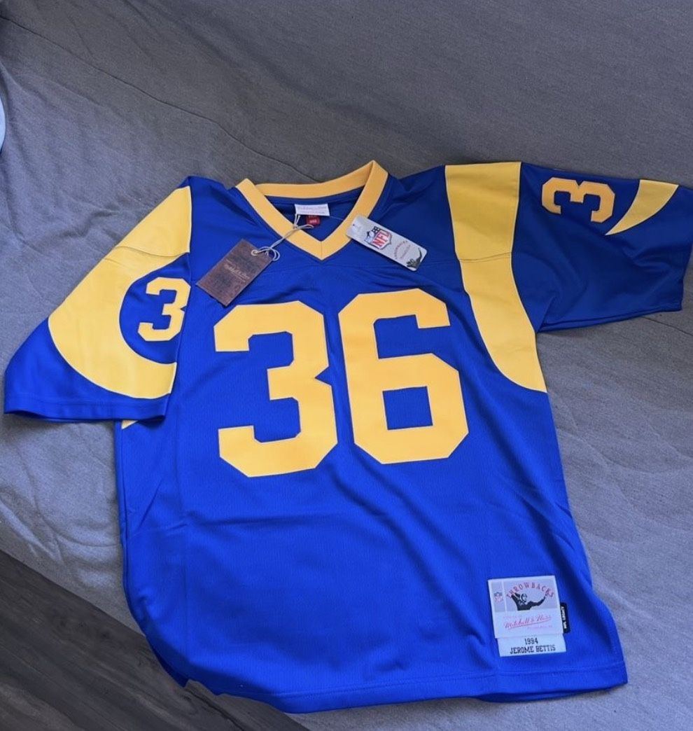 Mitchell n Ness Jerome Bettis Los Angeles RAMS throwback jersey