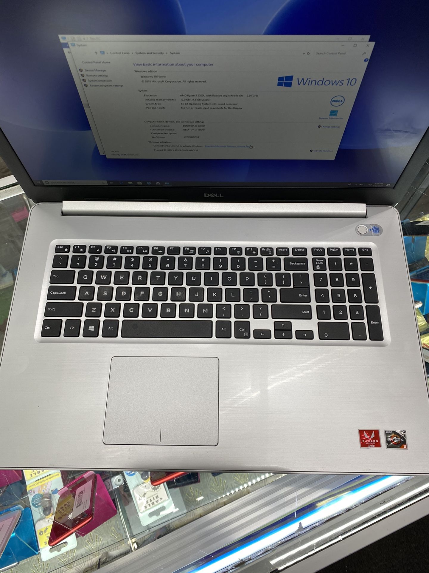 DELL LAPTOP 17” Inch. AMD RYZEN 3 2200U WITH RADEON/ VEGA MOBILE GFX 2.50GHZ $750