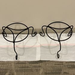 ROUND Steel PLANT STANDS - 9"H x 12"W - posted price is firm and is for BOTH STANDS purchased together.