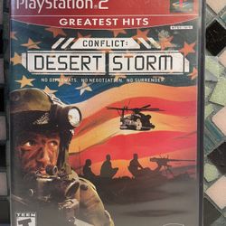 Conflict Desert Storm Sony PlayStation 2 2002 CIB Complete Video Game Tested PS2
