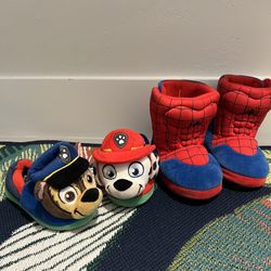 Paw Patrol And Spiderman Toddler Indoor Shoes 