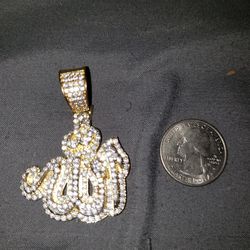 Iced Out Allah Pendant