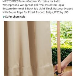 12 Panels Outdoor Curtains 