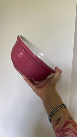 Vintage mixing bowl medium ceramic glazed