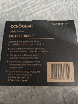 ECHOGEAR Outlet Shelf for Echo Dot / Smart Devices - New