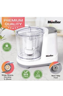 Mueller Electric Food Chopper, Mini Food Processor, 3-cup Mini Chopper,  Meat Grinder, Mix, Chop, Mince and Blend Vegetables, Fruits, Nuts, Meats,  Stai for Sale in Perris, CA - OfferUp