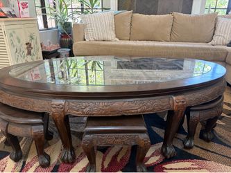 Chow table and 6 stools