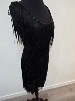 Flapper dress black woman's