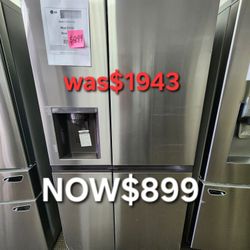 27-cu.ft. Side by Side Refrigerator W
Door Cooling and ice and Water
Dispenser in PrintProof Stainless
Steel