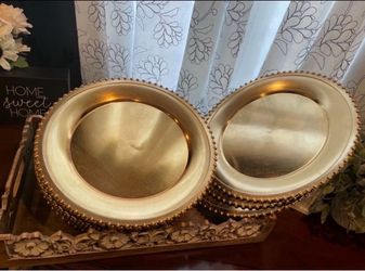 Beautiful 13” gold charger plates