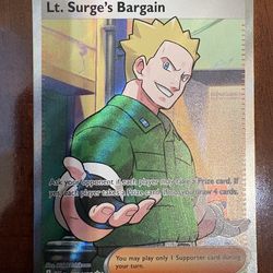 Pokemon Lt. Surge’s Bargain 170/132 Mega Evolution Full Art Holo NM/M