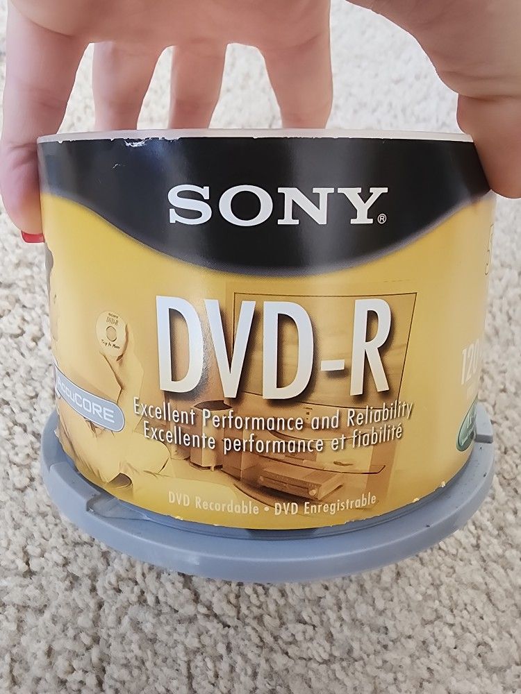 Sony 4.7GB 16x DVD-R Optical Media (50-Pack)
