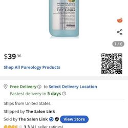 Pureology Hair Shampoo & Condition, Filler Treatment