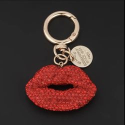 Brand New Glamorous Rhinestone Lip Keychain, Keyring & Bag Charm