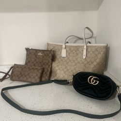 Coach And Gucci Handbags
