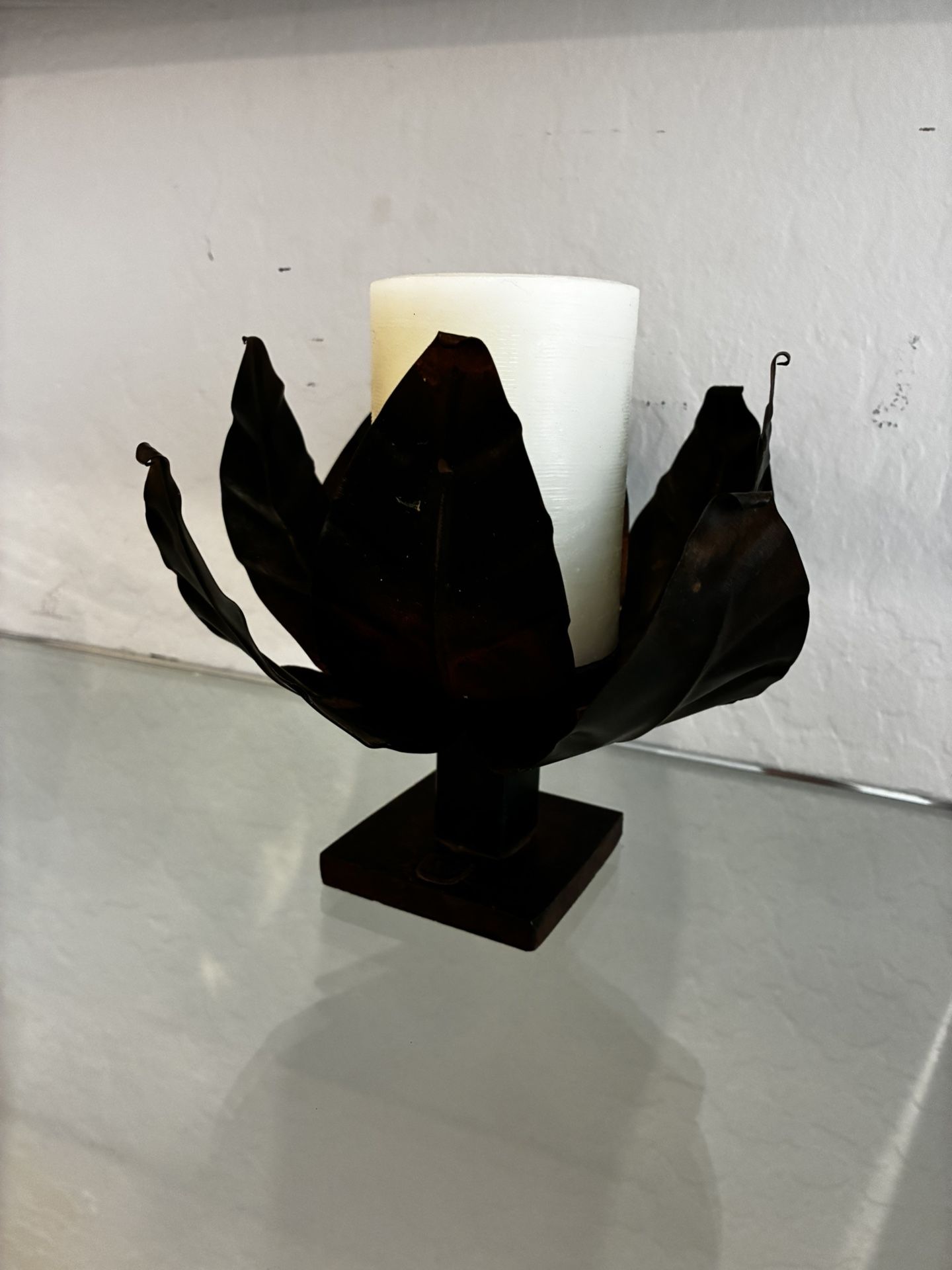 Jan Barboglio (2) Hand Forged Metal Candle Holder