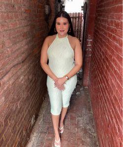 Mint Green Halter Neck Midi Jumpsuit