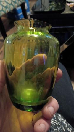 Baccarat aquarella crystal green the flower bud vase