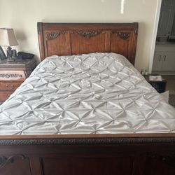 Antique Hardwood Bedroom Set