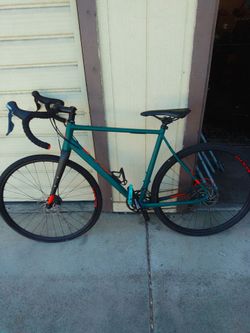 Teal Gravel Road Bike with Disc Brakes