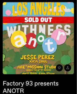 ANOTR TICKETS 10/30