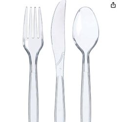 Clear Plastic Cutlery Set, 360 Pieces Brand New Never Opened. 