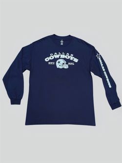 Dallas Cowboys vintage football longsleeve navy blue NFL T-shirt Size Large