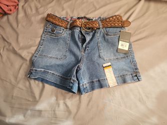 One & One Women's Denim Shorts with Belt
