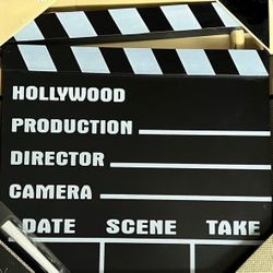 New Hollywood Movie Clapboard Chalkboard Film Slate Wall Decor