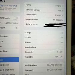 Apple iPad Air 2 64gb