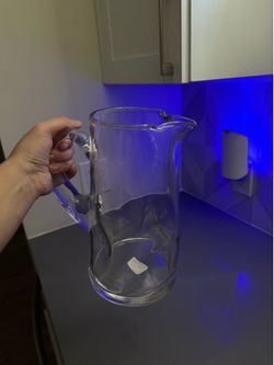 Large glass Pitchers set of 2 from crate & barrel new
