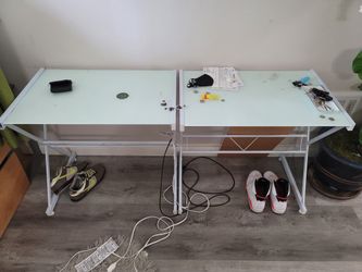 Pair Of Glass Desks