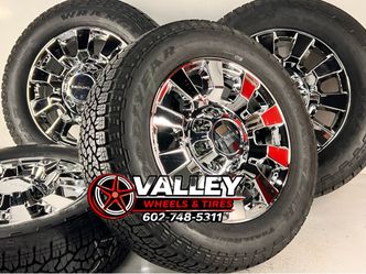 20” GMC Denali HD  Oem  —$995 wheel Exhxange  No Exhxange 1295 to go  8x180mm   Add tire. $150 ea   AT HD tire   Package  $1600 exchange  Or $1