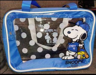 Dodgers clear bag Snoopy, Pooh, Stitch & Hello Kitty