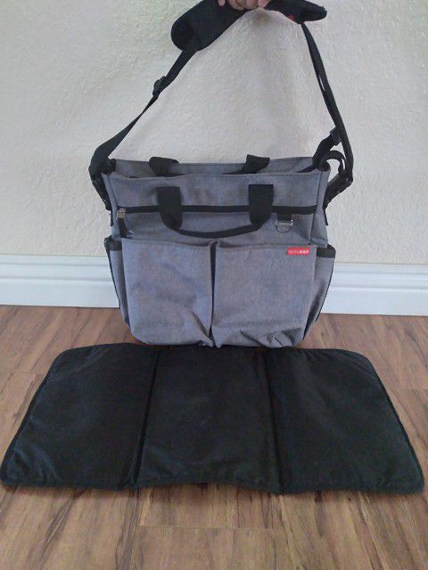 Practically New Diaper Bag Skip Hop And Changing Mat.