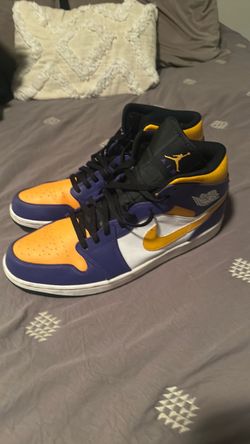 Air Jordan 1 Mid Lakers Sneakers size 14