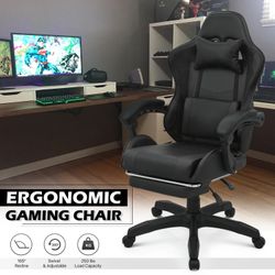 Reclinable Gaming Chair w/Footrest