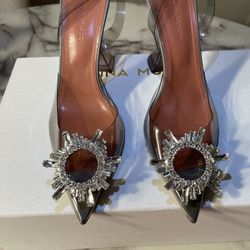 AMINA MUADDI Begum Shoes (Grey) EU36 authentic