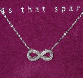 Beautiful diamond infinity necklace