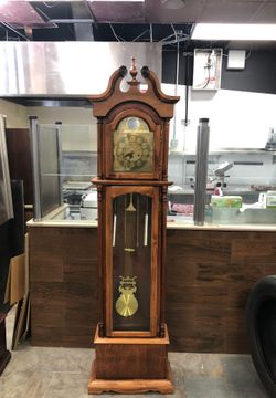 grandfather clock Antique wood clock