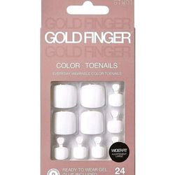 KISS Goldfinger Toe Press-On Nails